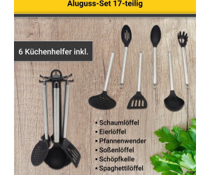 Krüger Topfset 17tlg. schwarz ab € Küchenhelfern mit | bei Preisvergleich 90,99
