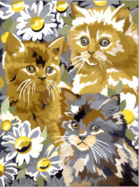 Royal & Langnickel Painting By Numbers Kit - Kittens And Daisies