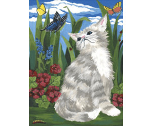 Royal & Langnickel Painting By Numbers Kit - Kitten Flowers And Butterfly