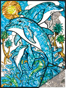 Royal & Langnickel Dolphins Foil Painting By Numbers Kit