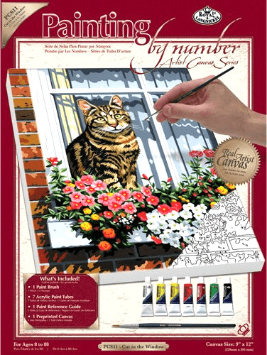 Royal & Langnickel Painting by Numbers Artist Canvas Cat in the Window