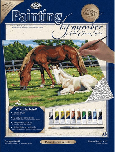 Royal & Langnickel Painting By Numbers Kit - Horse In Field