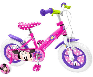 Kinderfahrrad Disney Minnie Mouse 14 Zoll Mädchen-Fahrrad Puppensitz Korb B-Ware 