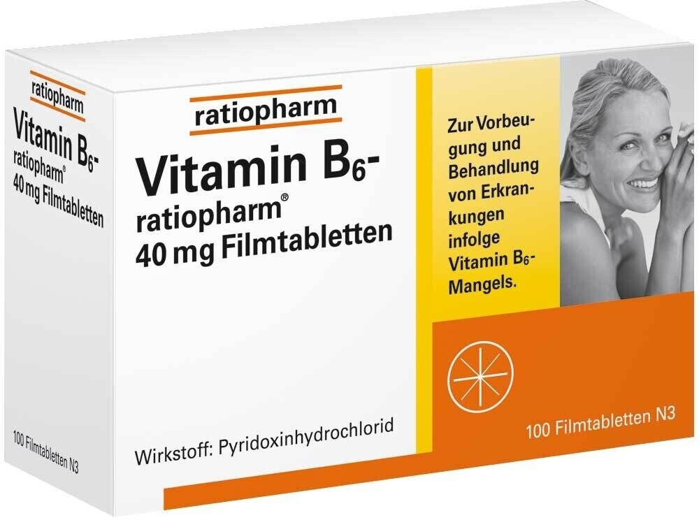 Vitamin B6 40 mg Filmtabletten (100 Stk.) ab 4,27 € Preisvergleich