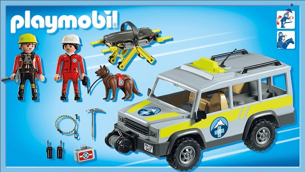 PLAYMOBIL - Secouristes de montagne avec véhicules - Voiture et figurine -  JEUX, JOUETS -  - Livres + cadeaux + jeux