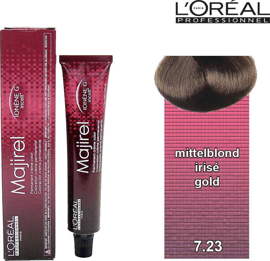 L'Oréal Majirel 7.23 Blond irisé doré (50 ml)