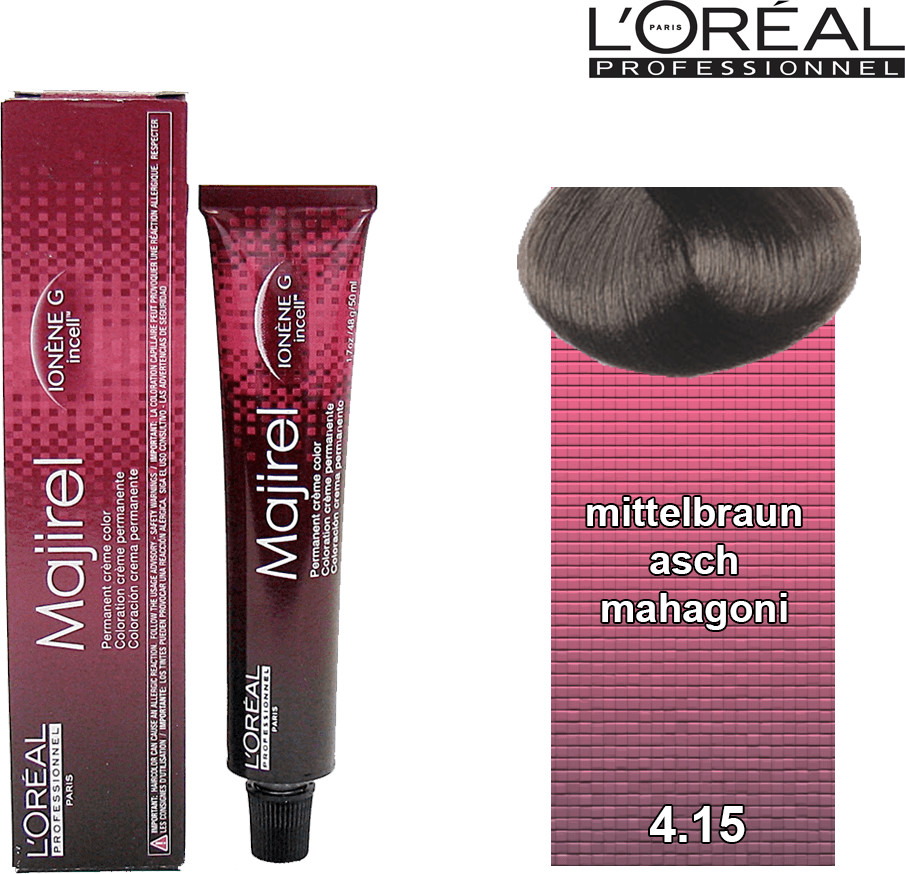 L'Oréal Majirel 4.15 Châtain cendré acajou (50 ml)