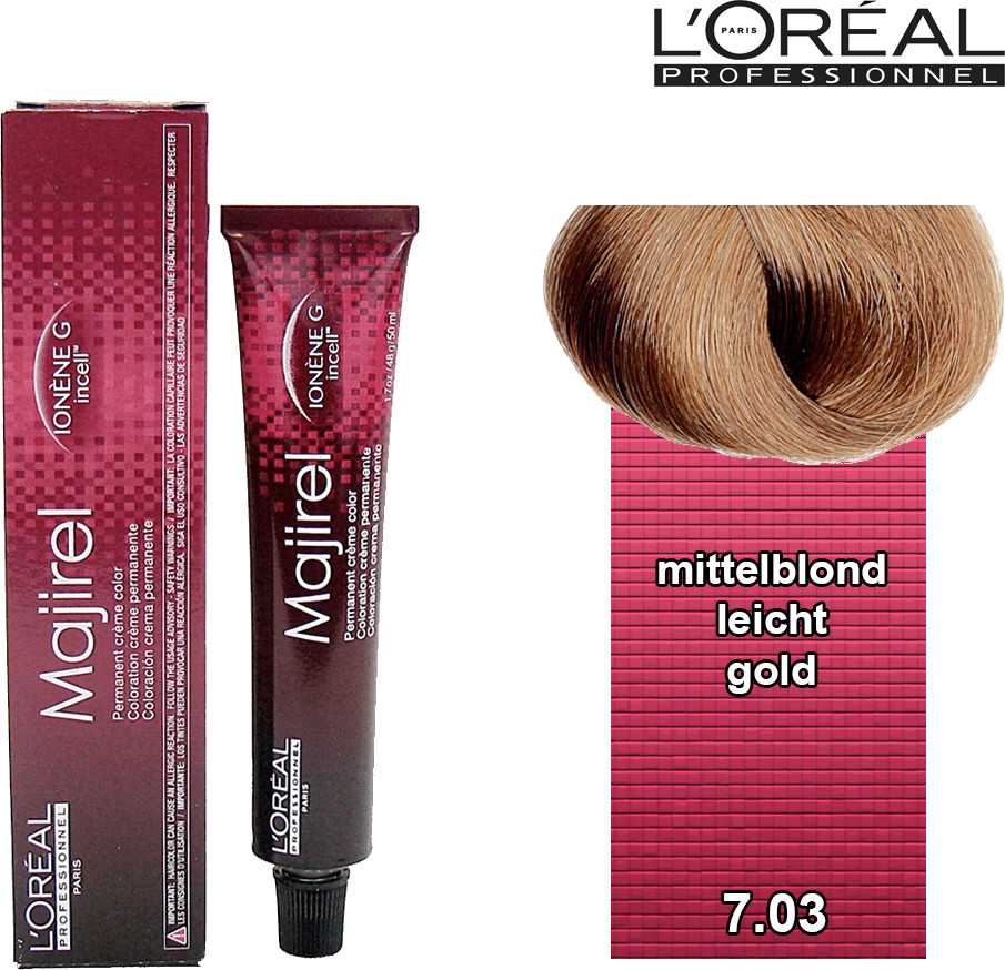 L'Oréal Majirel 7.03 blond naturel doré (50 ml)