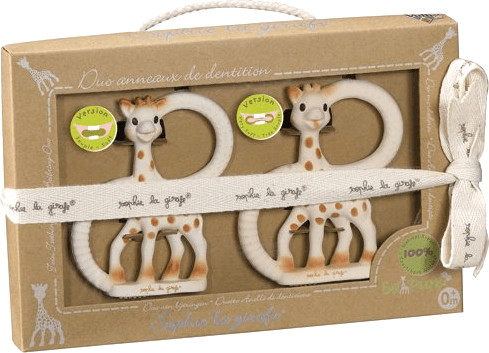 Vulli Duo anneaux de dentition So'Pure Sophie la girafe