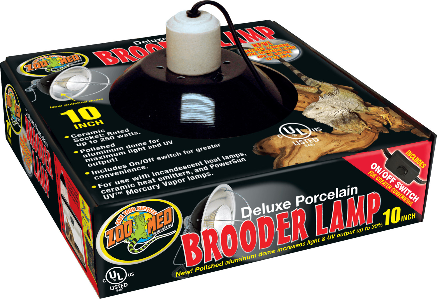 Zoo Med Deluxe Porcelain Clamp Lamp 25 cm (LF-15E)