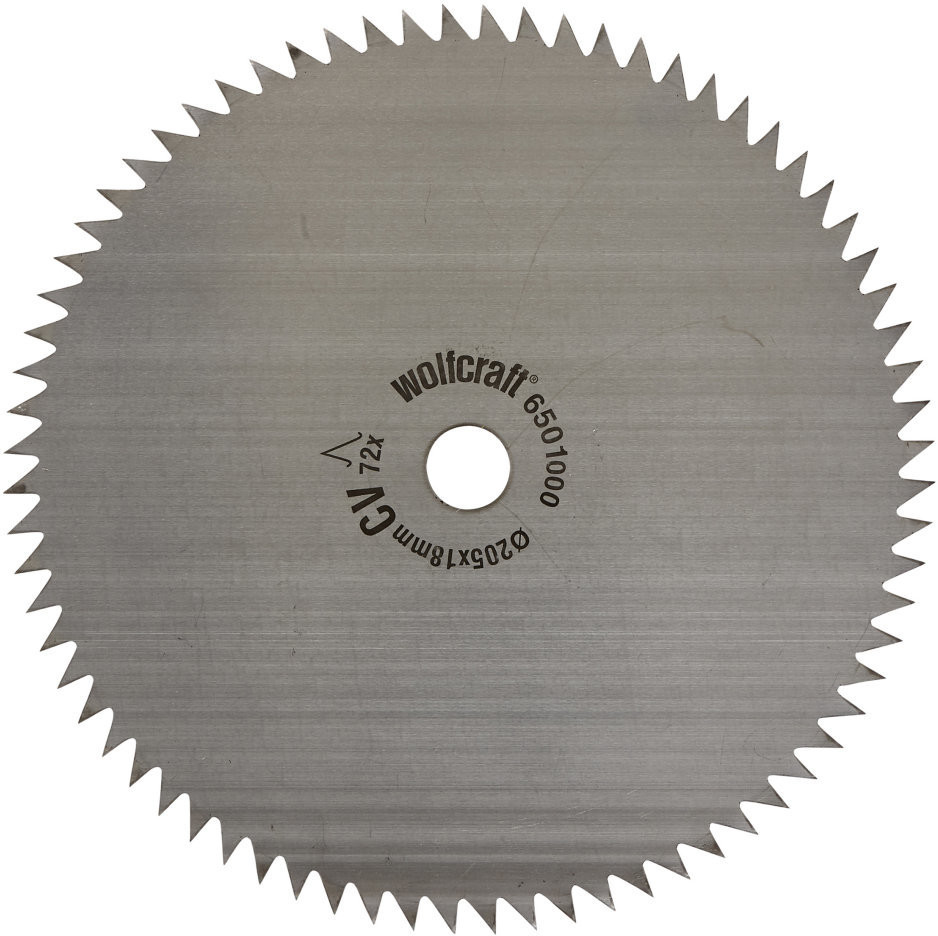 Wolfcraft Lame scie à onglets CV, 205 x 18 mm, 72 dents