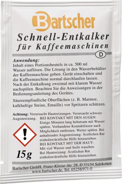 Bartscher Schnell-Entkalker für Kaffeemaschinen (30 Stk.), Bild 11
