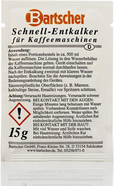 Bartscher Schnell-Entkalker für Kaffeemaschinen (30 Stk.), Bild 7