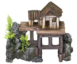 Nobby Aqua Ornaments "HOLZHAUS" mit Pflanzen