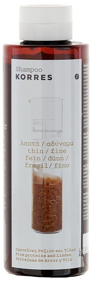 Korres Protéines de riz & tilleul shampooing volumateur (250 ml)