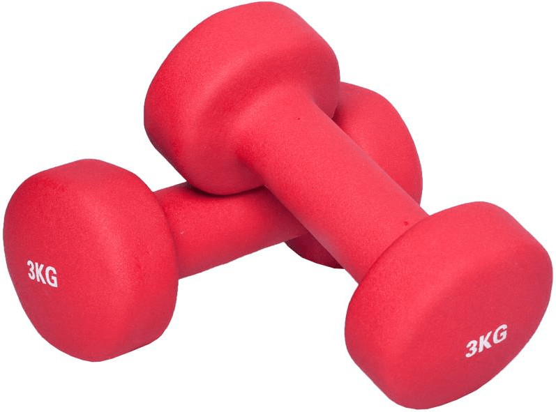 Gorilla Sports Haltères fitness en vinyle 6 kg (2x3,0)