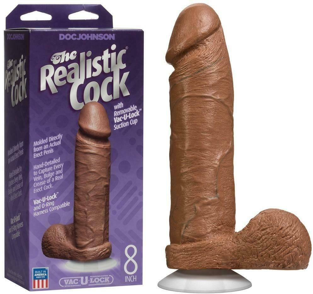 Doc Johnson The Realistic Cock marron (20 cm)