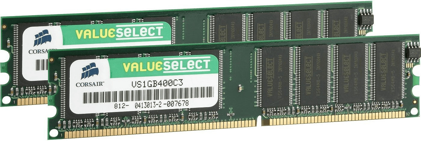 Corsair Value Select 2Go Kit DDR PC3200 (VS2GBKIT400C3) CL3