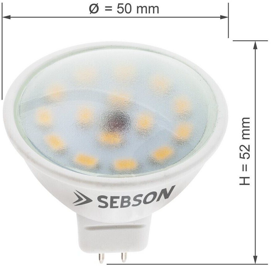 sebson LED 5W GU5,3 MR16 110° Warmweiß (MR16_15SMD5630) ab 7,99