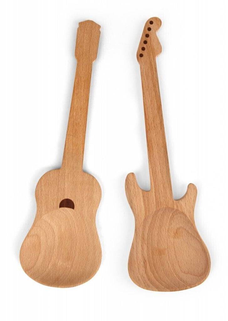 Kikkerland Couverts à salade forme de guitare