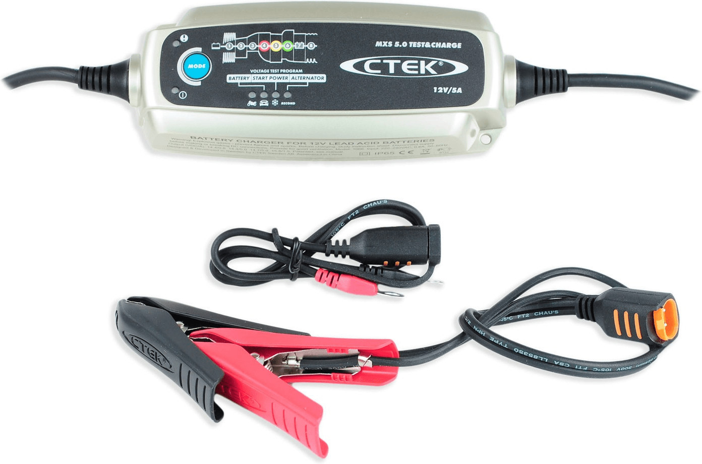 CTEK Batterieladegerät MXS 5.0 + 12V Schnellverbinder 10850338