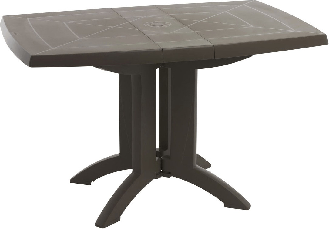 Grosfillex Table pliante Vega 118 x 77 cm taupe