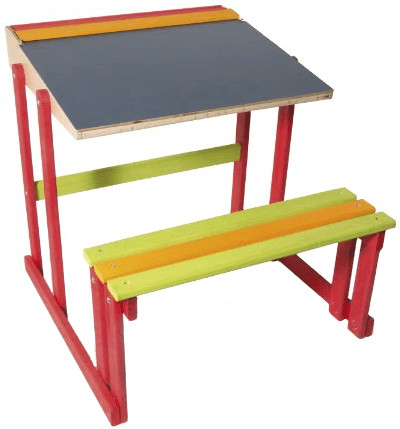 JeuJura Bureau d'écolier en bois réversible