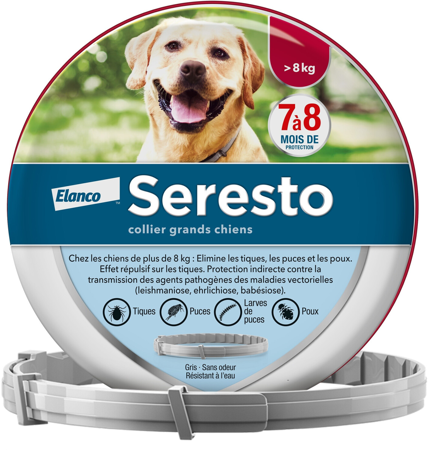 Bayer Santé Familiale Collier Seresto grands chiens plus de 8 kg