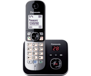 Téléphone fixe sans fil Panasonic KT-TG6823 avec répondeur - 3  combinés(Noir) à prix bas