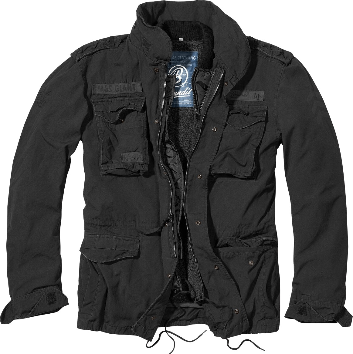  Brandit M-65 Giant Jacket - Chaqueta de campo transpirable para  hombre, con forro interior extraíble y capucha oculta, Negro - : Ropa,  Zapatos y Joyería