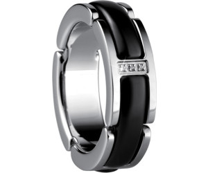 Design-Keramik-Ring-Schwarz Zirkonia und Kristallen - T52 - Ringe