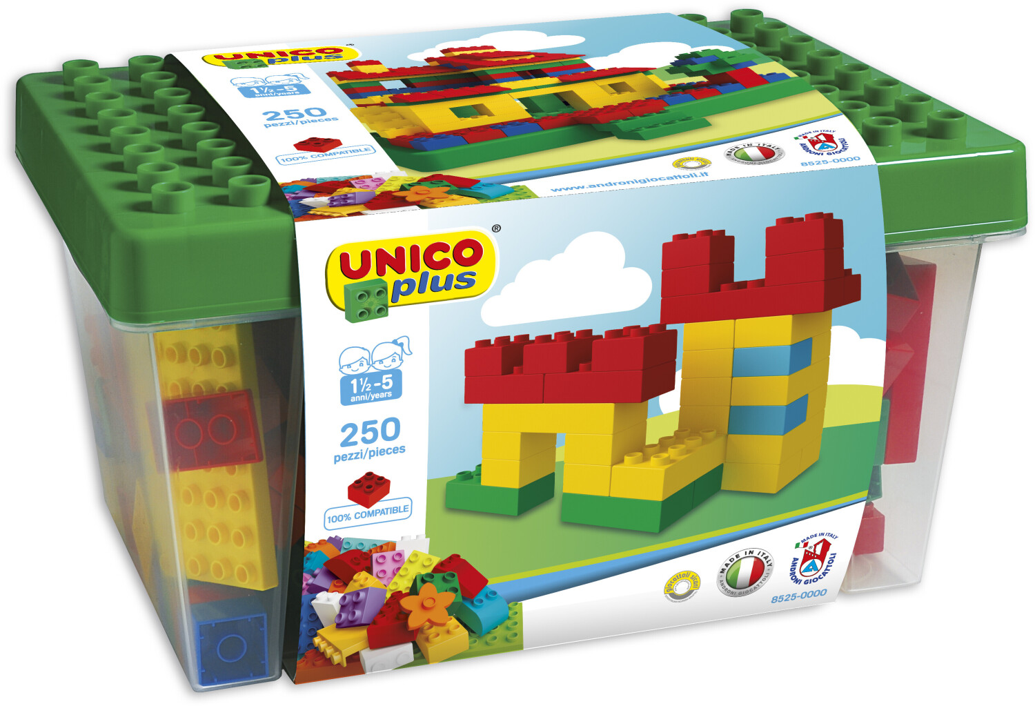 Unicoplus Minifarm 8523-0000 | Mattoncini Compatibili Per Costruire Una Fattoria | Made In Italy, ABS Atossico, 1,5-5 Anni