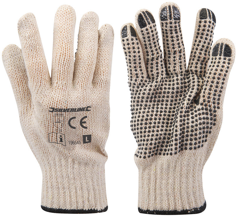 Silverline Gants à points PVC sur paume (196545)