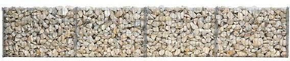 Bellissa Jardinière à gabion 232 x 10 x 40 cm