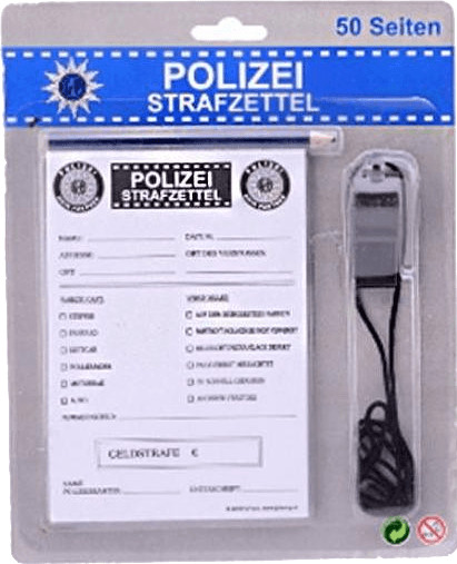 Johntoy Kit tickets de contravention avec sifflet