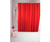 Wenko Tenda Doccia Antimuffa Monocolore Grigio - Antibatterica, Lavabile, Poliestere, 180 X 200 Cm, Grigio