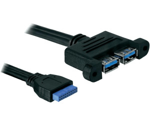 DeLock Kabel USB 3.0 Pin Header Buchse > 2 x USB 3.0-A Buchse (82941) ab  6,59 €