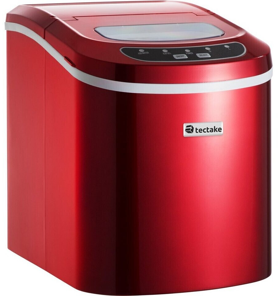 TecTake Machine à glaçons rouge métalisé
