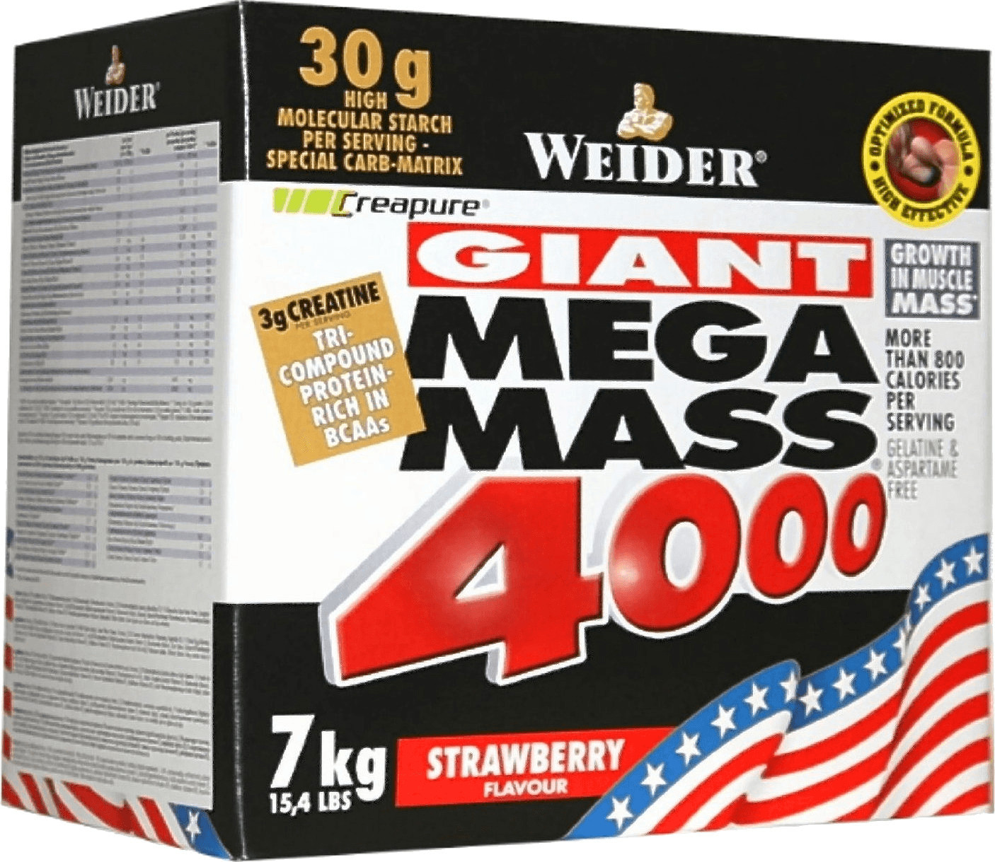 Weider Mega Mass 4000 Strawberry (7000g)