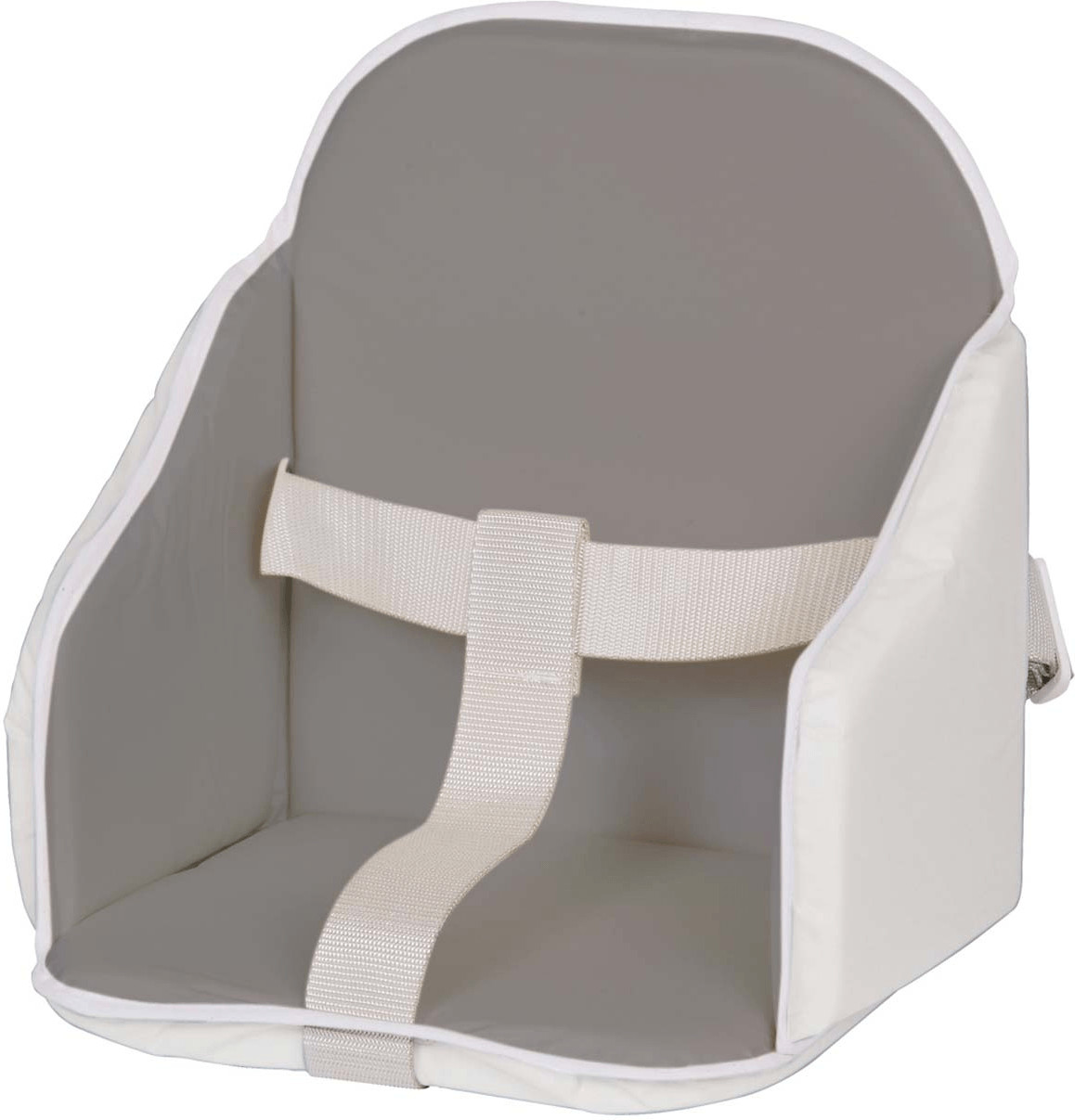 Candide Coussin de chaise gris/blanc PVC
