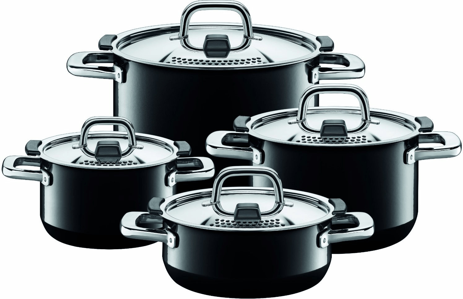Silit Batterie de cuisne Nature noir 4 pièces