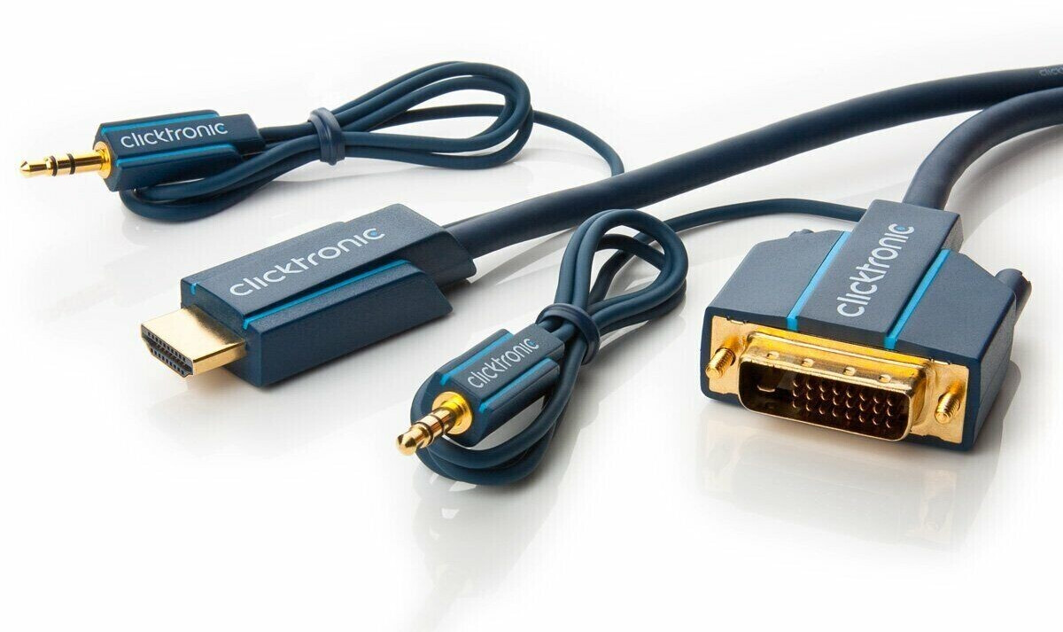 Clicktronic Casual HDMI/DVI and audio adapter cable