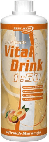 Best Body Nutrition Low Carb Vital Drink Pêche-Maracuja 1000ml