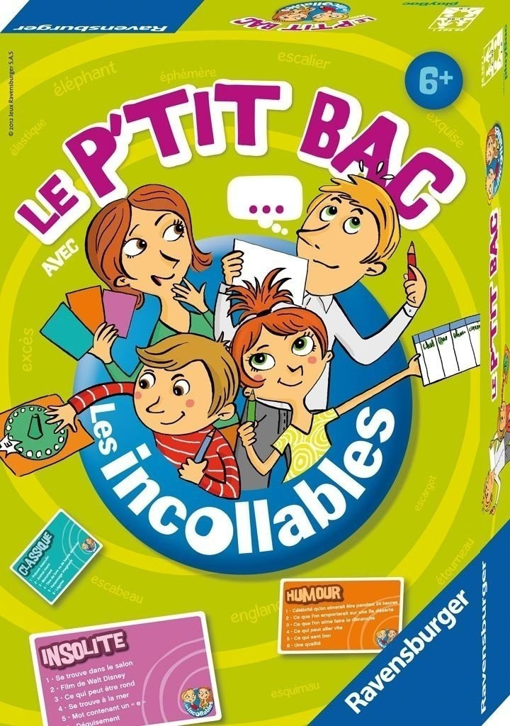 LES INCOLLABLES Le P'tit bac - Ravensburger - Jeu de société enfants - Petit  Bac revisité, original et fun - Dès 6 ans