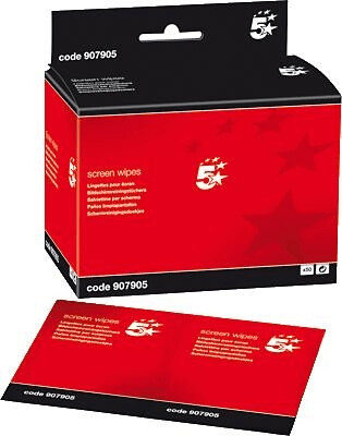 5 Etoiles lingettes nettoyantes pour écran (50 pièces)