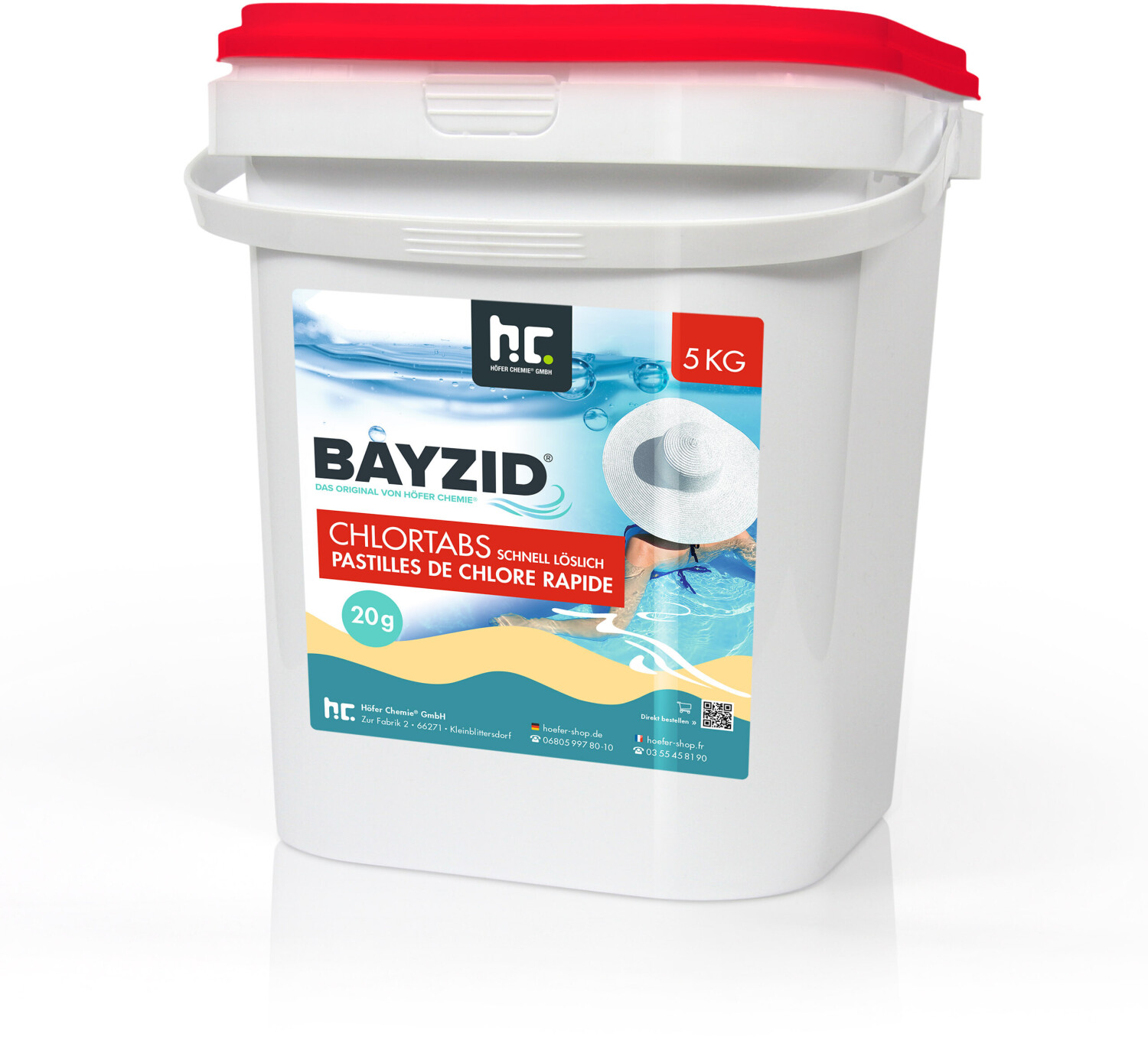 Höfer Chemie Pastilles chlore à dissolution lente 5 kg (20 g)