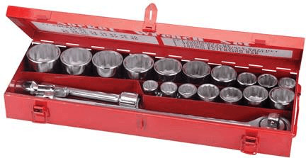 Silverline Jeu de 21 clés à douille - 3/4  (633663)