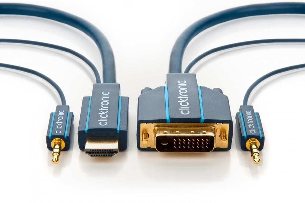 Clicktronic 70139 Casual HDMI/DVI and audio adapter cable (3,0m)