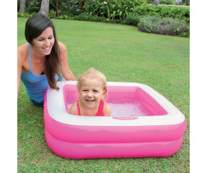 INTEX 57100 Baby Pool mit aufblasbaren Boden 85cm x 85cm 