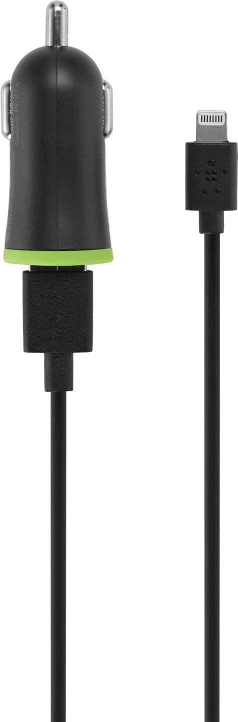 Belkin Micro chargeur de voiture avec câble Lightning USB (10 Watt/2,1 A)